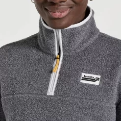 Clothing | Apparel*saucony Women's Rested Sherpa 1/4 Zip Black Heather