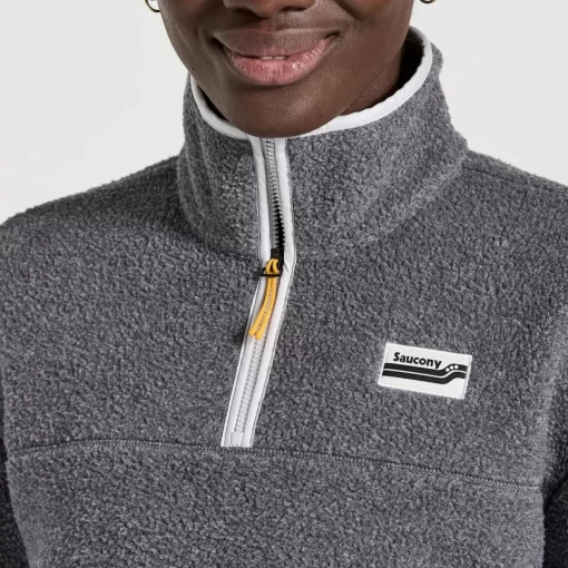 Clothing | Apparel*saucony Women's Rested Sherpa 1/4 Zip Black Heather