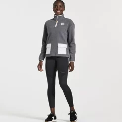 Clothing | Apparel*saucony Women's Rested Sherpa 1/4 Zip Black Heather