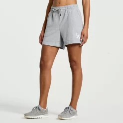 Clothing | Apparel*saucony Women's Rested Sweat Short Light Grey Heather Graphic