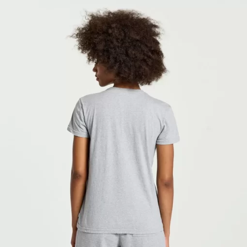 Clothing | Apparel*saucony Women's Rested T-Shirt Light Grey Heather Graphic