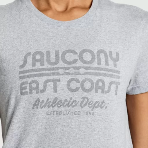 Clothing | Apparel*saucony Women's Rested T-Shirt Light Grey Heather Graphic