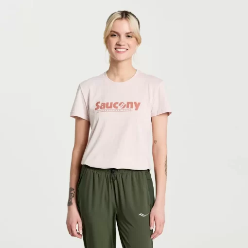 Clothing | Apparel*saucony Women's Rested T-Shirt Sepia Rose Heather Graphic