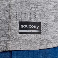 Tops | Clothing*saucony Women's Stopwatch Graphic Long Sleeve Light Grey Heather Graphic