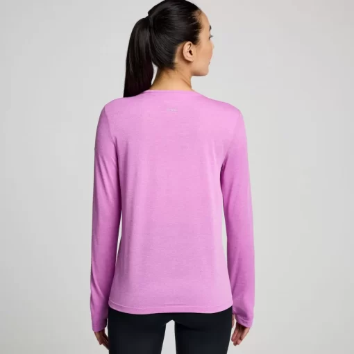 Tops | Clothing*saucony Women's Stopwatch Graphic Long Sleeve Grape Heather Graphic