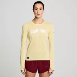 Tops | Clothing*saucony Women's Stopwatch Graphic Long Sleeve Glow Graphic