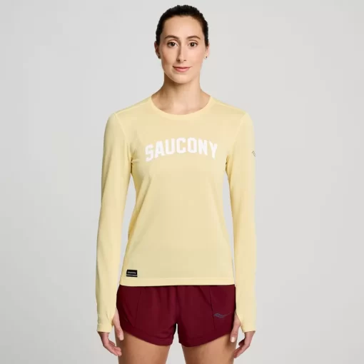 Tops | Clothing*saucony Women's Stopwatch Graphic Long Sleeve Glow Graphic