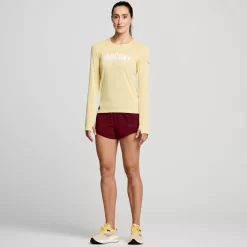 Tops | Clothing*saucony Women's Stopwatch Graphic Long Sleeve Glow Graphic