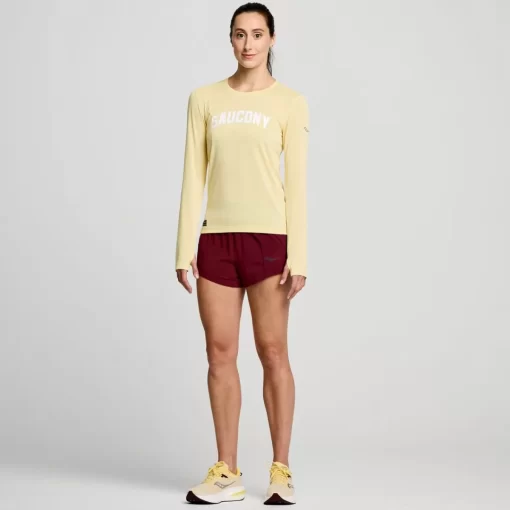 Tops | Clothing*saucony Women's Stopwatch Graphic Long Sleeve Glow Graphic