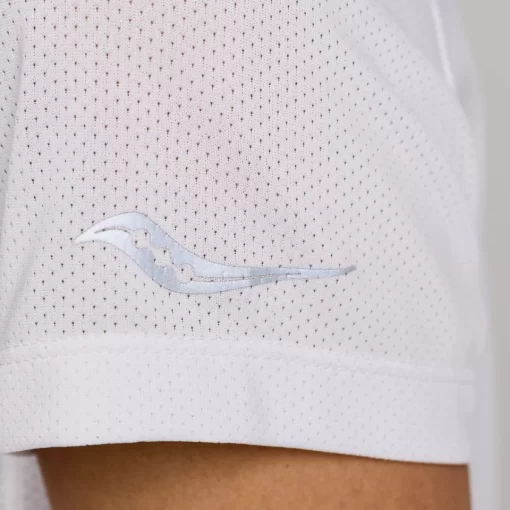 Tops | Clothing*saucony Women's Stopwatch Graphic Short Sleeve White Graphic