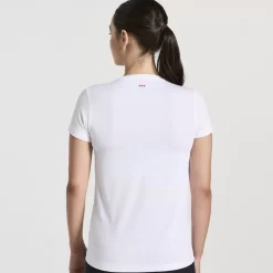 Tops | Clothing*saucony Women's Stopwatch Graphic Short Sleeve White Graphic