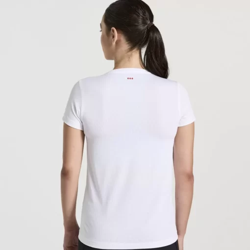 Tops | Clothing*saucony Women's Stopwatch Graphic Short Sleeve White Graphic
