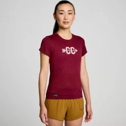 Tops | Clothing*saucony Women's Stopwatch Graphic Short Sleeve Sundown Heather Graphic