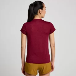 Tops | Clothing*saucony Women's Stopwatch Graphic Short Sleeve Sundown Heather Graphic