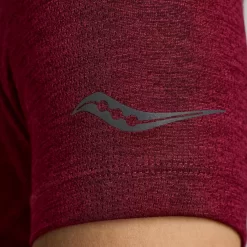 Tops | Clothing*saucony Women's Stopwatch Graphic Short Sleeve Sundown Heather Graphic