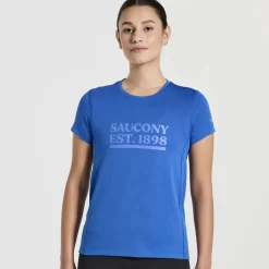 Tops | Clothing*saucony Women's Stopwatch Graphic Short Sleeve Pool Graphic