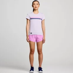 Tops | Clothing*saucony Women's Stopwatch Graphic Short Sleeve Mauve Graphic