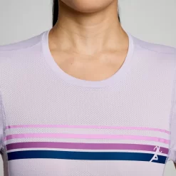 Tops | Clothing*saucony Women's Stopwatch Graphic Short Sleeve Mauve Graphic