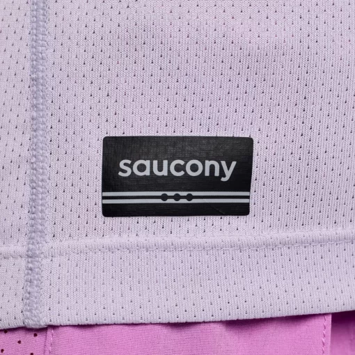 Tops | Clothing*saucony Women's Stopwatch Graphic Short Sleeve Mauve Graphic