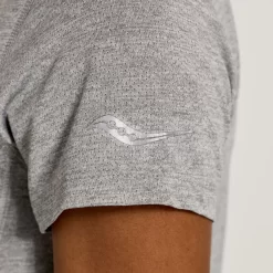 Tops | Clothing*saucony Women's Stopwatch Graphic Short Sleeve Light Grey Heather Graphic