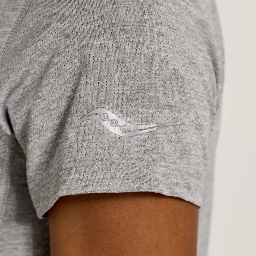 Tops | Clothing*saucony Women's Stopwatch Graphic Short Sleeve Light Grey Heather Graphic