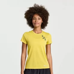 Tops | Clothing*saucony Women's Stopwatch Graphic Short Sleeve Arroyo Heather Graphic