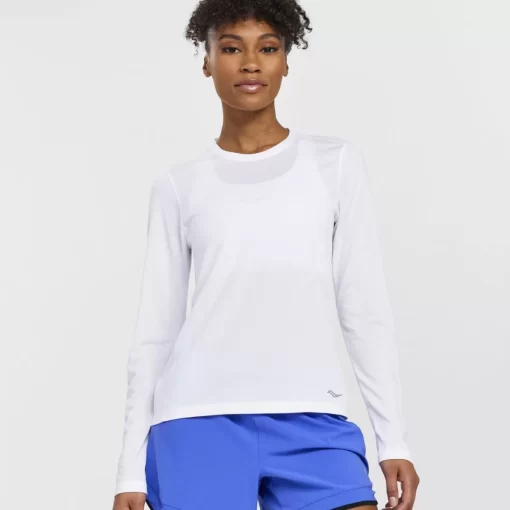 Tops | Clothing*saucony Women's Stopwatch Long Sleeve White