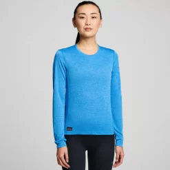 Tops | Clothing*saucony Women's Stopwatch Long Sleeve Bluelight Heather