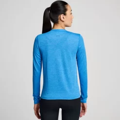 Tops | Clothing*saucony Women's Stopwatch Long Sleeve Bluelight Heather