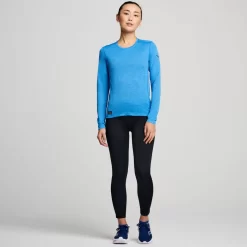 Tops | Clothing*saucony Women's Stopwatch Long Sleeve Bluelight Heather