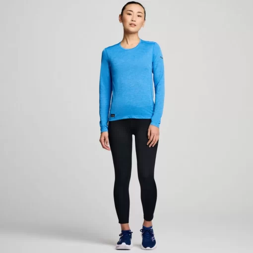 Tops | Clothing*saucony Women's Stopwatch Long Sleeve Bluelight Heather