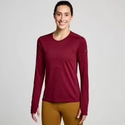 Tops | Clothing*saucony Women's Stopwatch Long Sleeve Sundown Heather