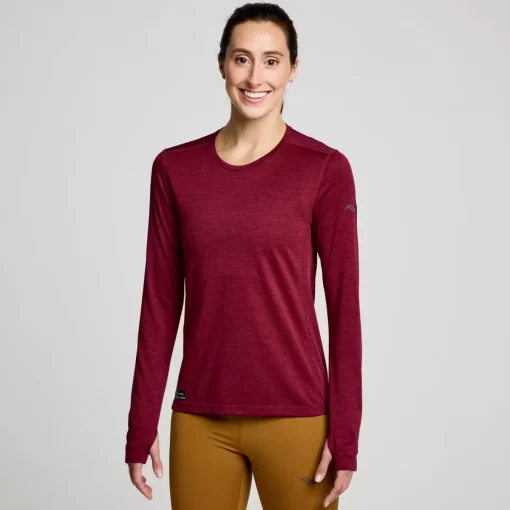 Tops | Clothing*saucony Women's Stopwatch Long Sleeve Sundown Heather