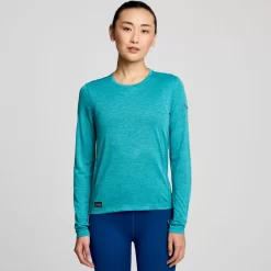 Tops | Clothing*saucony Women's Stopwatch Long Sleeve Ink Heather