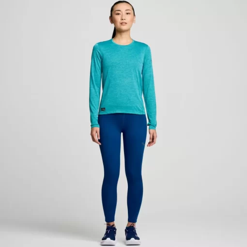 Tops | Clothing*saucony Women's Stopwatch Long Sleeve Ink Heather