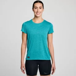 Tops | Clothing*saucony Women's Stopwatch Short Sleeve Ink Heather