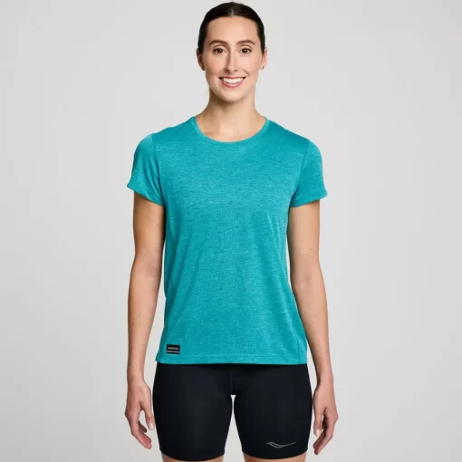Tops | Clothing*saucony Women's Stopwatch Short Sleeve Ink Heather