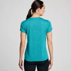 Tops | Clothing*saucony Women's Stopwatch Short Sleeve Ink Heather
