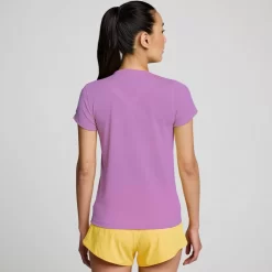 Tops | Clothing*saucony Women's Stopwatch Short Sleeve Grape Heather