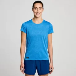 Tops | Clothing*saucony Women's Stopwatch Short Sleeve Bluelight Heather