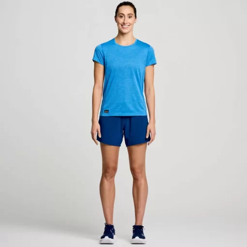 Tops | Clothing*saucony Women's Stopwatch Short Sleeve Bluelight Heather
