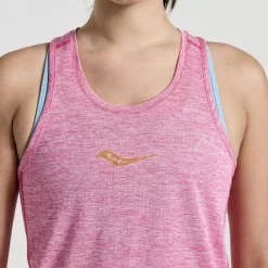 Tops | Clothing*saucony Women's Stopwatch Singlet Flame Quartz Heather