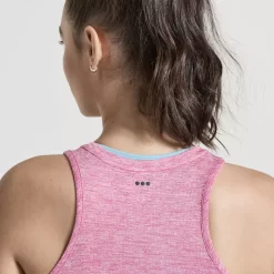 Tops | Clothing*saucony Women's Stopwatch Singlet Flame Quartz Heather