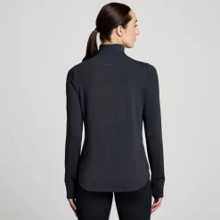 Clothing | Apparel*saucony Women's Triumph 3D 1/2 Zip Black Heather