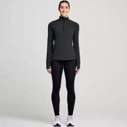Clothing | Apparel*saucony Women's Triumph 3D 1/2 Zip Black Heather
